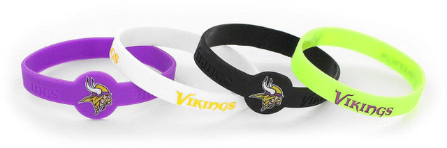 Minnesota Vikings Bracelets 4 Pack Silicone