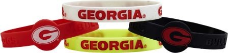 Georgia Bulldogs Bracelets 4 Pack Silicone Special Order