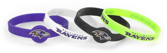 Baltimore Ravens Bracelets 4 Pack Silicone