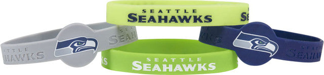 Seattle Seahawks Bracelets 4 Pack Silicone