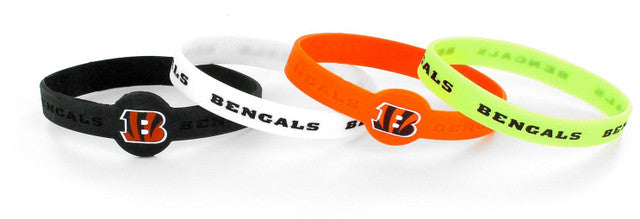 Cincinnati Bengals Bracelets 4 Pack Silicone