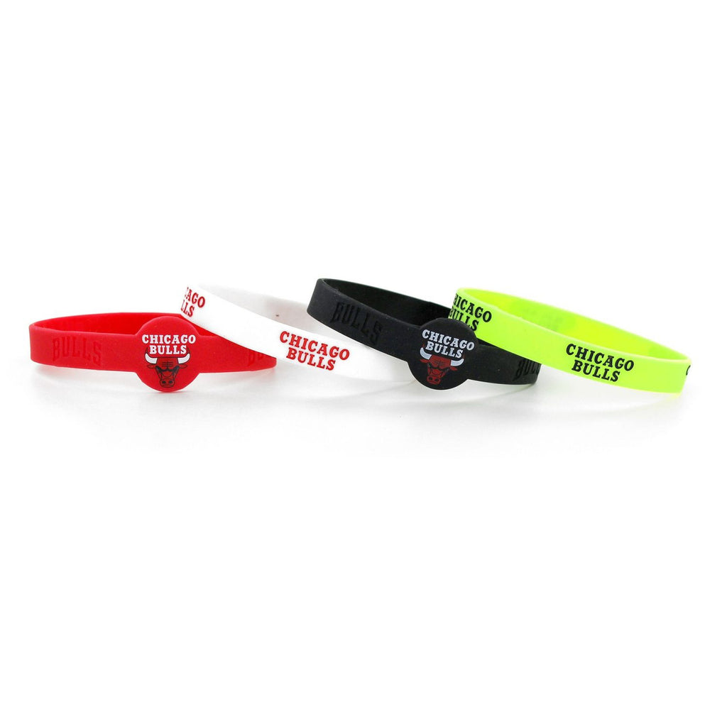 Chicago Bulls Bracelets 4 Pack Silicone