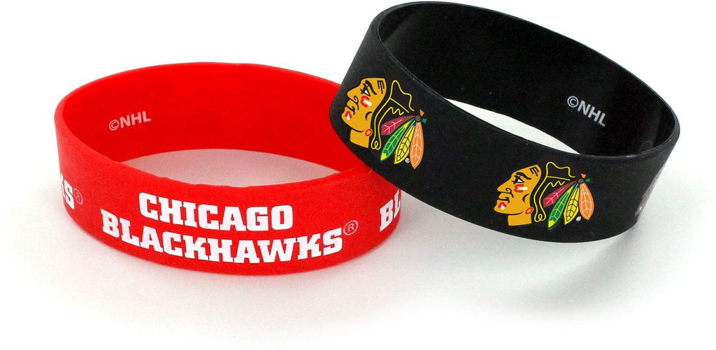 Chicago Blackhawks Bracelets 2 Pack Wide