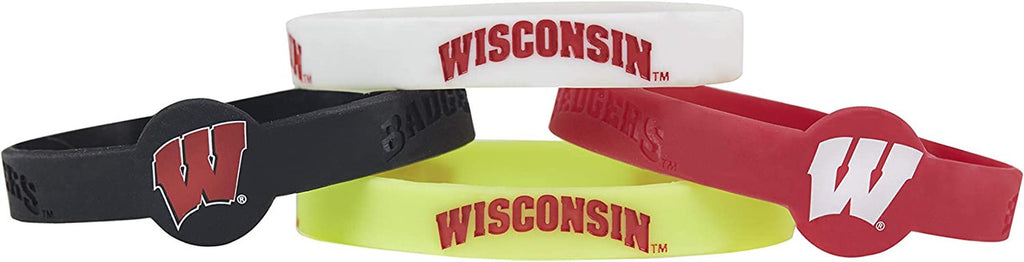 Wisconsin Badgers Bracelets 4 Pack Silicone