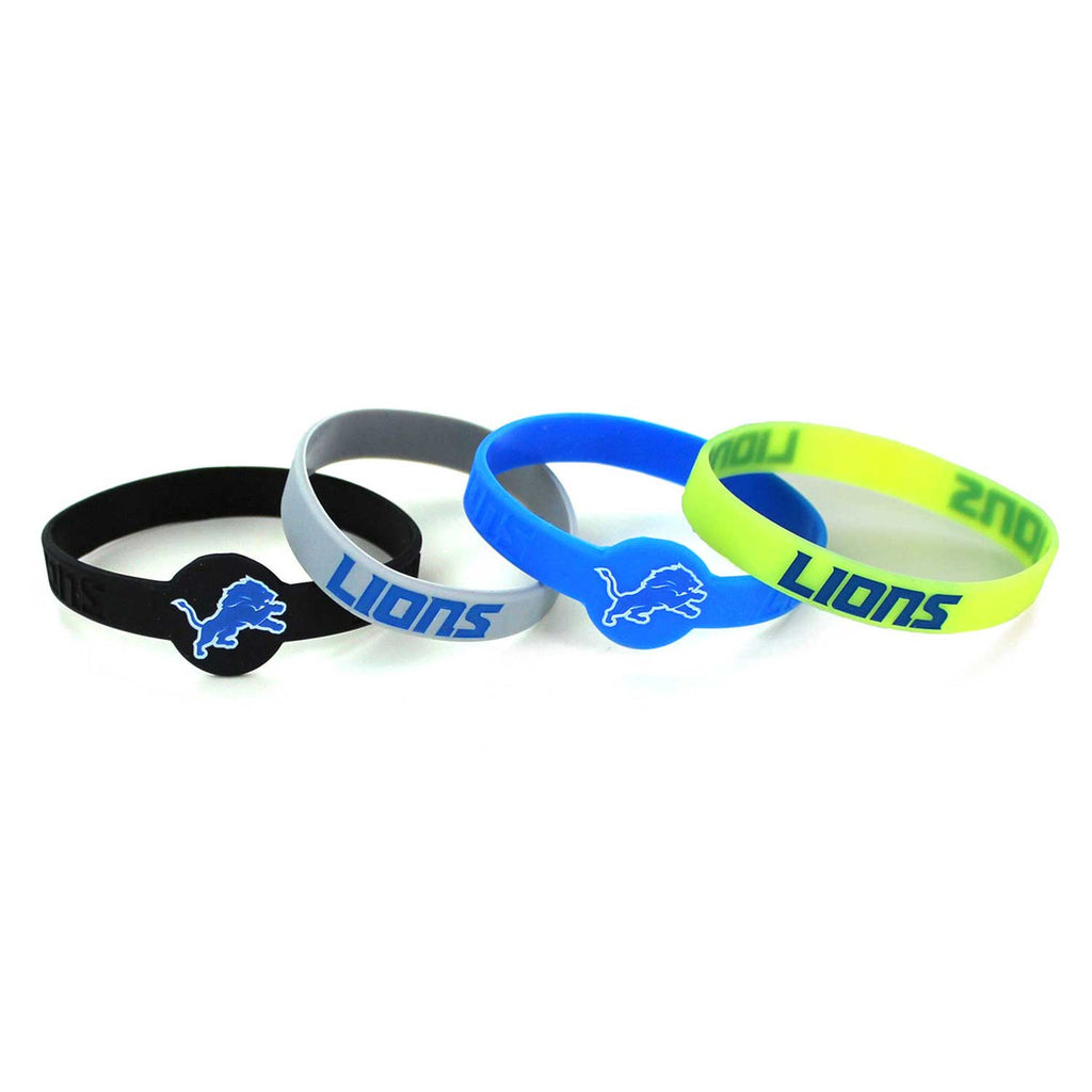 Detroit Lions Bracelets 4 Pack Silicone