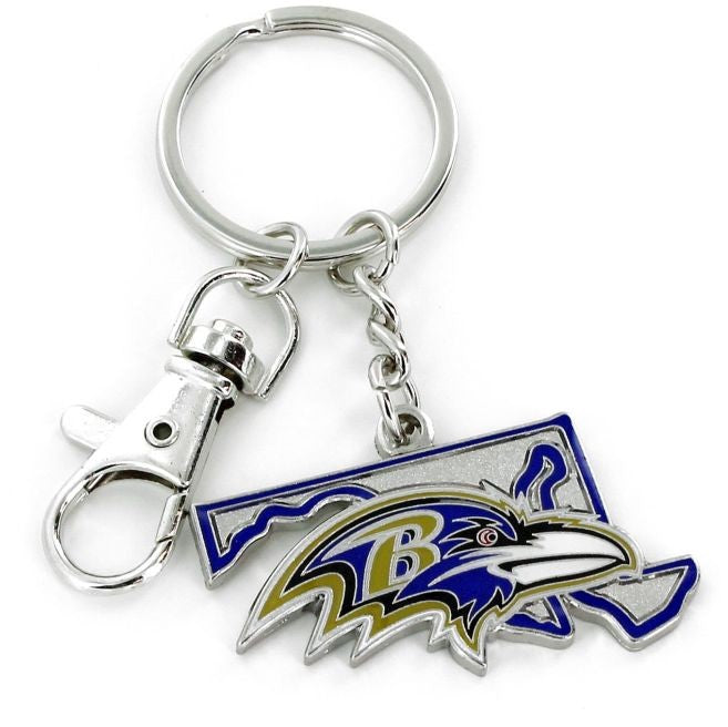 Baltimore Ravens Keychain State Design