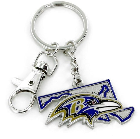 Baltimore Ravens Keychain State Design