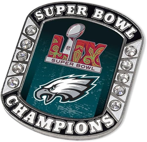 Philadelphia Eagles Pin Collector Rhinestone Design Super Bowl 59 Champ