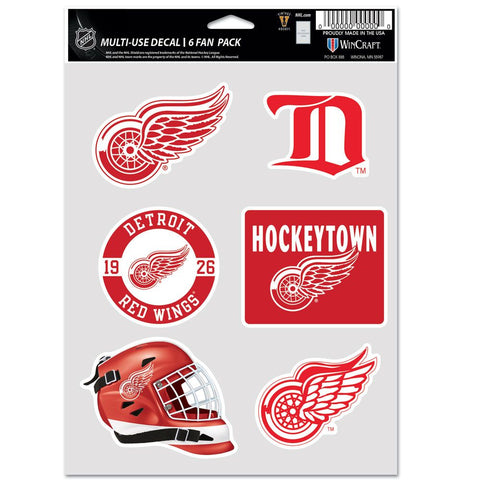 Detroit Red Wings Decal Multi Use Fan 6 Pack Special Order