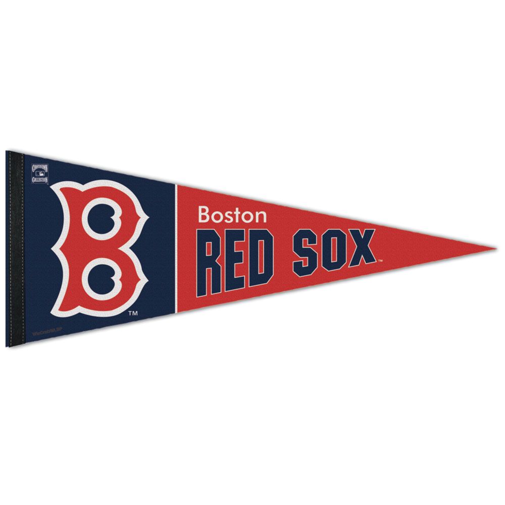 Boston Red Sox Pennant 12x30 Premium Style Cooperstown Design Special Order