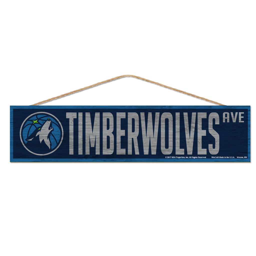 Minnesota Timberwolves Sign 4x17 Wood Avenue Design