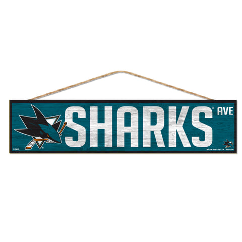 San Jose Sharks Sign 4x17 Wood Avenue Design