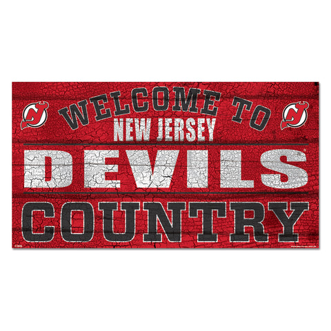 New Jersey Devils Sign 13x24 Wood Country