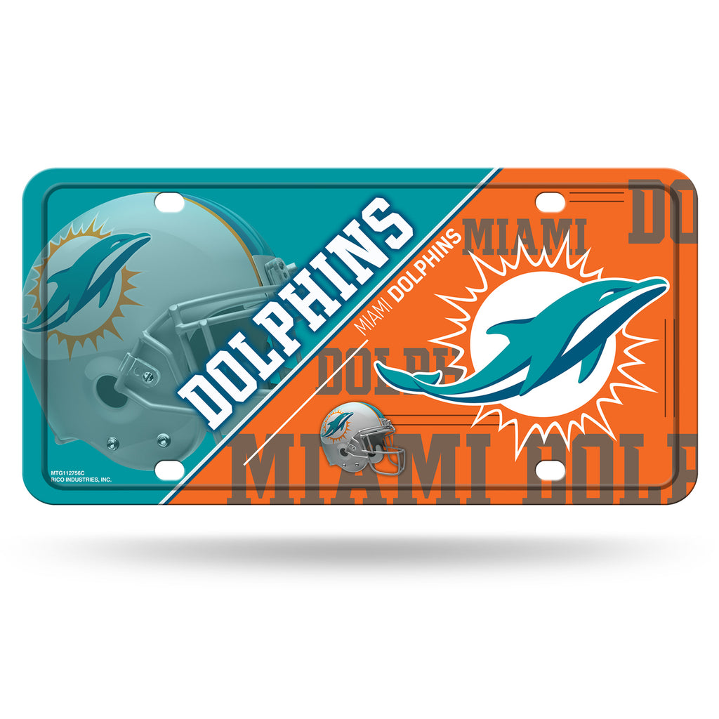 Miami Dolphins License Plate Metal