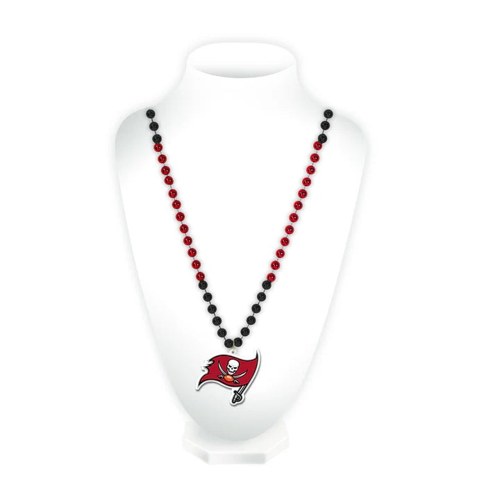 Tampa Bay Buccaneers Beads with Medallion Mardi Gras Style Special Order