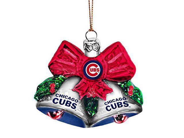 Chicago Cubs Ornament Glitter Bells