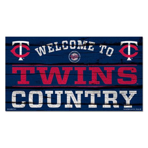 Minnesota Twins Sign 13x24 Wood Country