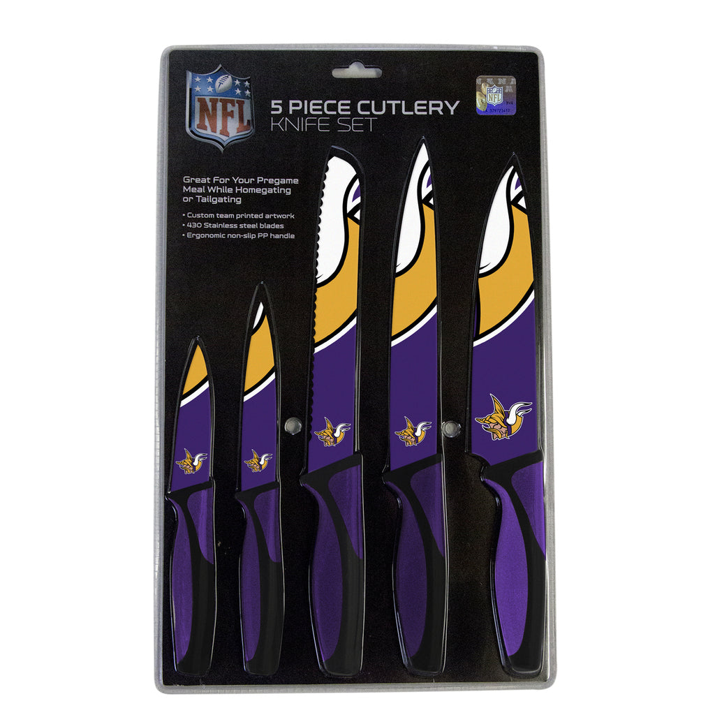 Minnesota Vikings Knife Set Kitchen 5 Pack