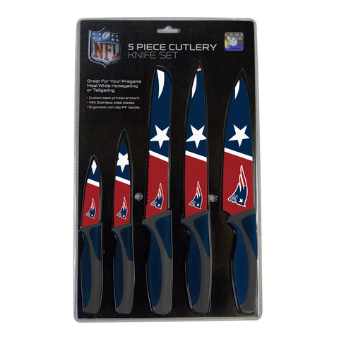 New England Patriots Knife Set Kitchen 5 Pack