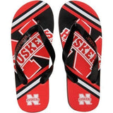 Nebraska Cornhuskers Flip Flop Unisex Big Logo 1 Pair