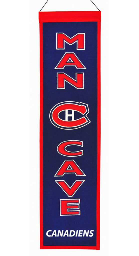 Montreal Canadiens Banner 8x32 Wool Man Cave