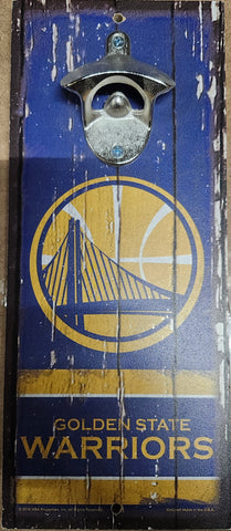 Golden State Warriors Sign Wood 5x11 Bottle Opener Alternate