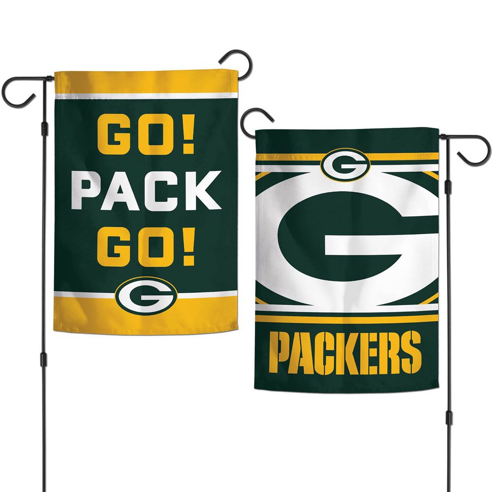 Green Bay Packers s Flag 12x18 Garden Style 2 Sided Slogan Design Special Order