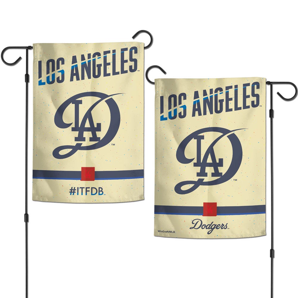 Los Angeles Dodgers Flag 12x18 Garden Style 2 Sided City Connect Special Order