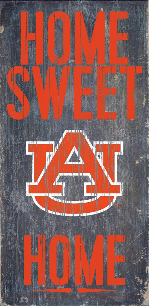 Auburn Tigers Wood Sign Home Sweet Home 6"x12"