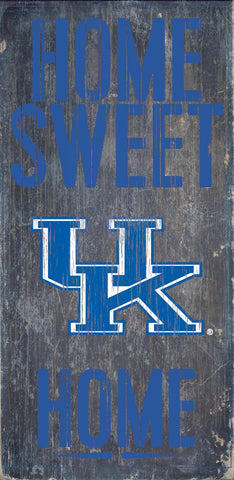 Kentucky Wildcats Wood Sign Home Sweet Home 6"x12"