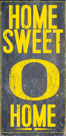 Oregon Ducks Wood Sign Home Sweet Home 6"x12"