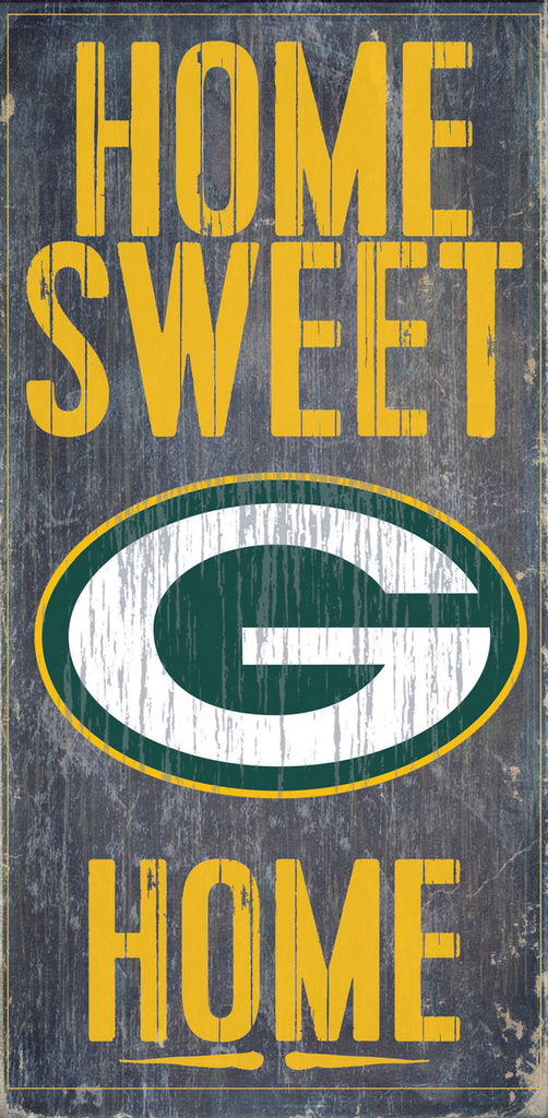 Green Bay Packers s Wood Sign Home Sweet Home 6"x12"