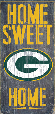 Green Bay Packers s Wood Sign Home Sweet Home 6"x12"