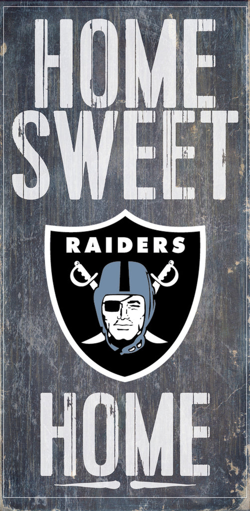 Las Vegas Raiders Wood Sign Home Sweet Home 6"x12"