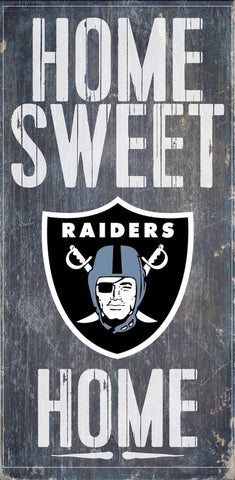 Las Vegas Raiders Wood Sign Home Sweet Home 6"x12"