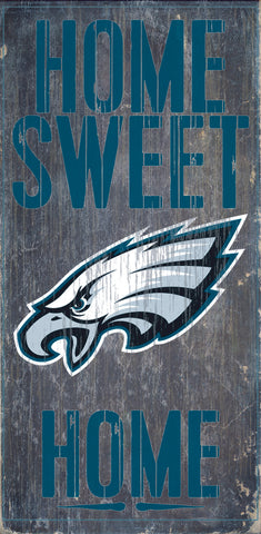 Philadelphia Eagles Wood Sign Home Sweet Home 6"x12"