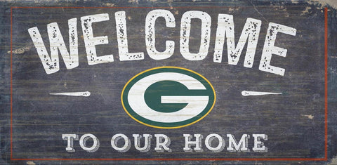 Green Bay Packers s Sign Wood 6x12 Welcome To Our Home Design