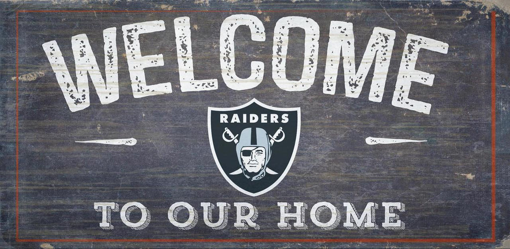 Las Vegas Raiders Sign Wood 6x12 Welcome To Our Home Design Special Order