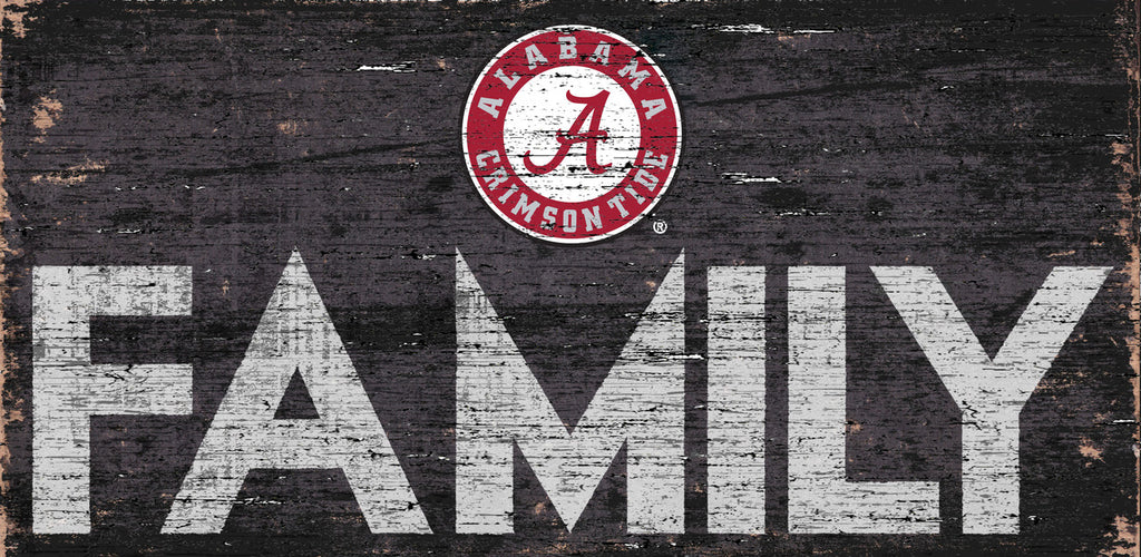 Alabama Crimson Tide Sign Wood 12x6 Family Design
