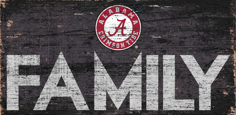 Alabama Crimson Tide Sign Wood 12x6 Family Design