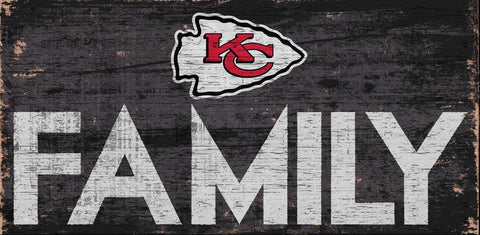 Kansas City Chiefs Sign Wood 12x6 Family Design Special Order