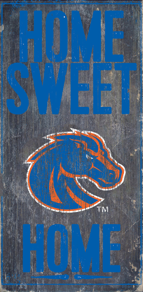 Boise State Broncos Wood Sign Home Sweet Home 6x12 Special Order