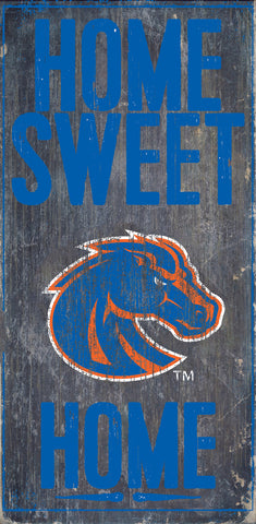 Boise State Broncos Wood Sign Home Sweet Home 6x12 Special Order