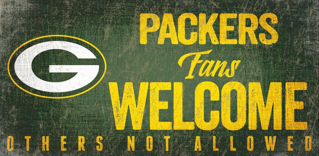 Green Bay Packers s Wood Sign Fans Welcome 12x6