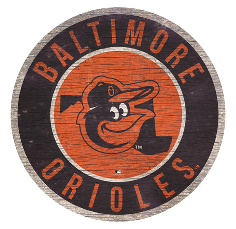 Baltimore Orioles Sign Wood 12 Inch Round State Design Special Order