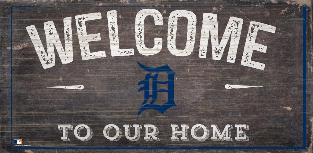 Detroit Tigers Sign Wood 6x12 Welcome To Our Home Design Special Order
