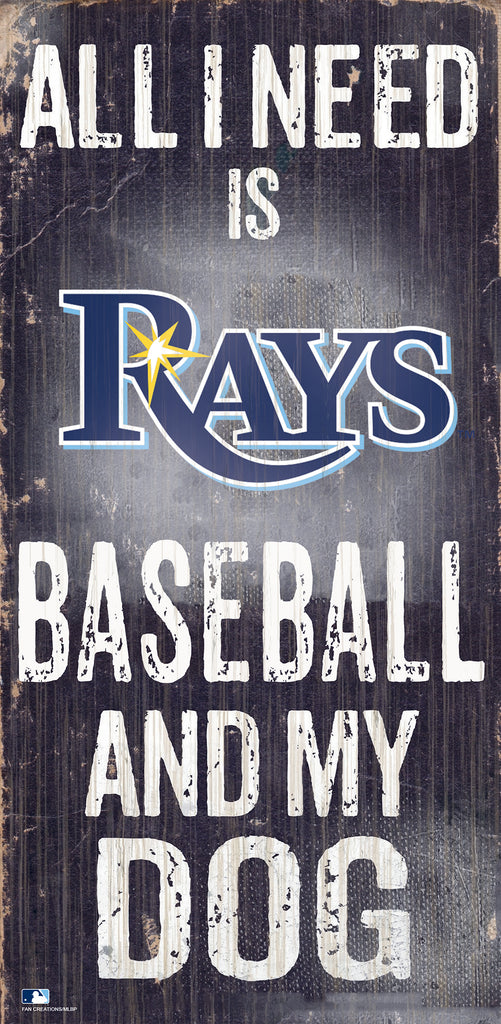 Tampa Bay Rays Sign Wood 6x12 Baseball and Dog Design Special Order