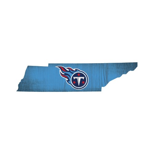 Tennessee Titans Sign Wood 12 Inch Team Color State Shape Design