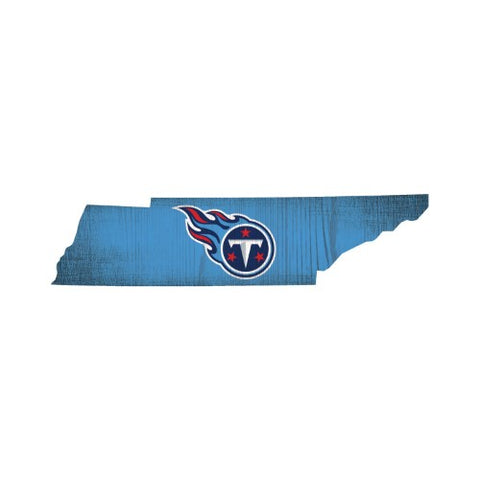 Tennessee Titans Sign Wood 12 Inch Team Color State Shape Design