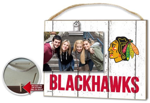 Chicago Blackhawks Clip It Weathered Logo Photo Frame